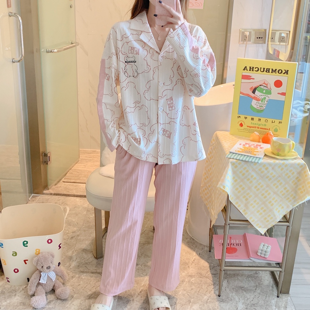 [Mã 253FASHIONSALE giảm 12% đơn 99K] CÓ BIG SIZE_Bộ Ngủ Pyjama Dài Tay Xuân Thu 2022