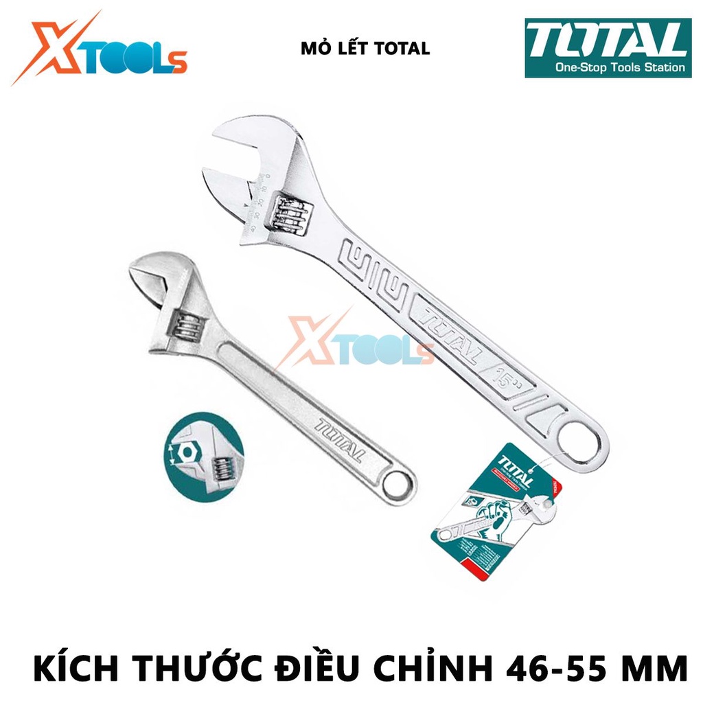 Mỏ lết TOTAL | chiều dài 15 inch - 18 inch kích thước điều chỉnh 0 - 55mm  [CHÍNH HÃNG] [XTOOLs]