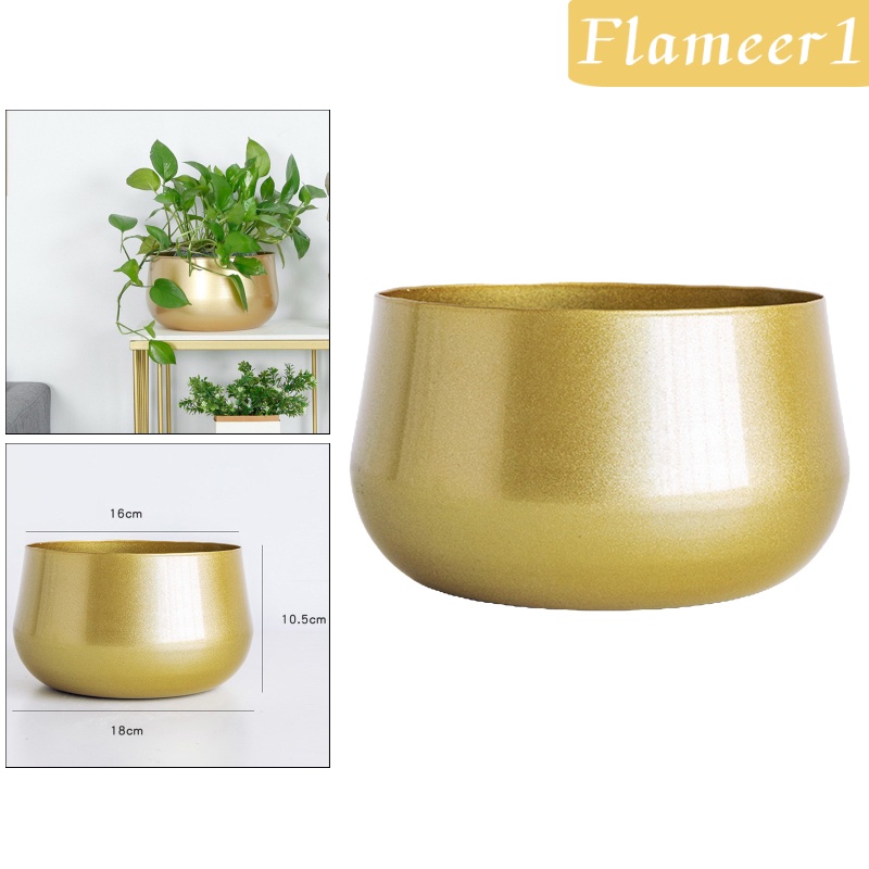 [Flameameer1] Chậu Trồng Cây Bằng Đồng Thau Có Lỗ Thoát Nước