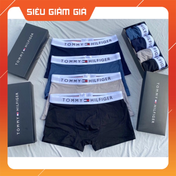 Combo 4 Quần Sịp Đùi Nam Dáng Trunks Thun Lạnh Thoáng Khí Kiểu Dáng Quần Boxer Cotton Co Giãn 4 Chiều Cao Cấp H2T2