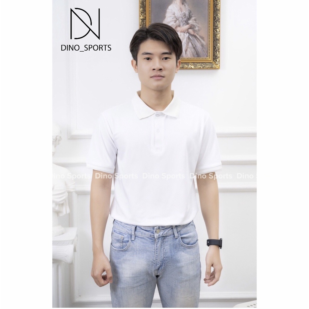 Áo phông nam có cổ DINO SPORTS, áo polo cộc tay thấm hút mồ hôi, thoáng khí, hoạt động thoải mái
