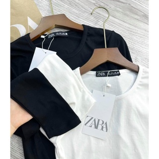 ANU612 - SET 2 ÁO NỮ THUN ZR DÀI TAY BASIC ĐEN TRẮNG