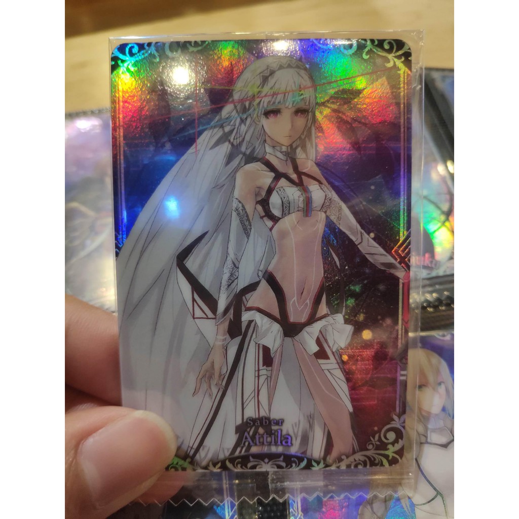 Thẻ bài sưu tầm bánh xốp Fate Grand Order FGO Attila SP - Super Rare - Tặng bọc bài nhựa bảo quản