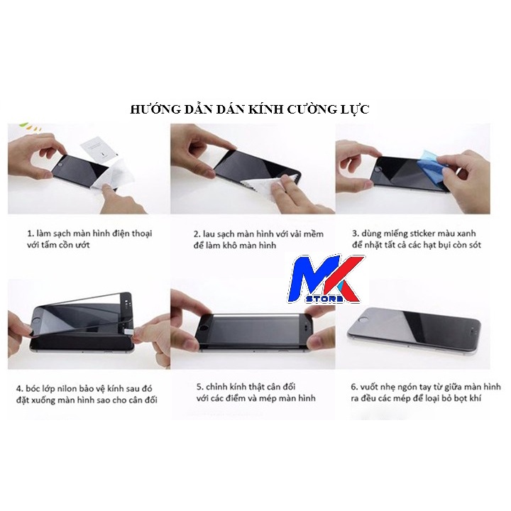 Kính cường lực bảo vệ màn hình ĐT Samsung A02/A02s full màn hình full keo - tặng bộ giấy lau kính trị giá 10K