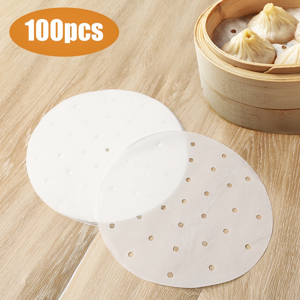 Set 100 Miếng Giấy Lót Hấp Bánh Chống Dính Chịu Nhiệt Dùng Một Lần