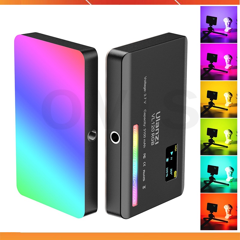Ulanzi VL120 RGB - Đèn LED 360 Màu, 20 Hiệu Ứng Hỗ Trợ Quay Phim, Chụp Ảnh, Youtube, Live Stream