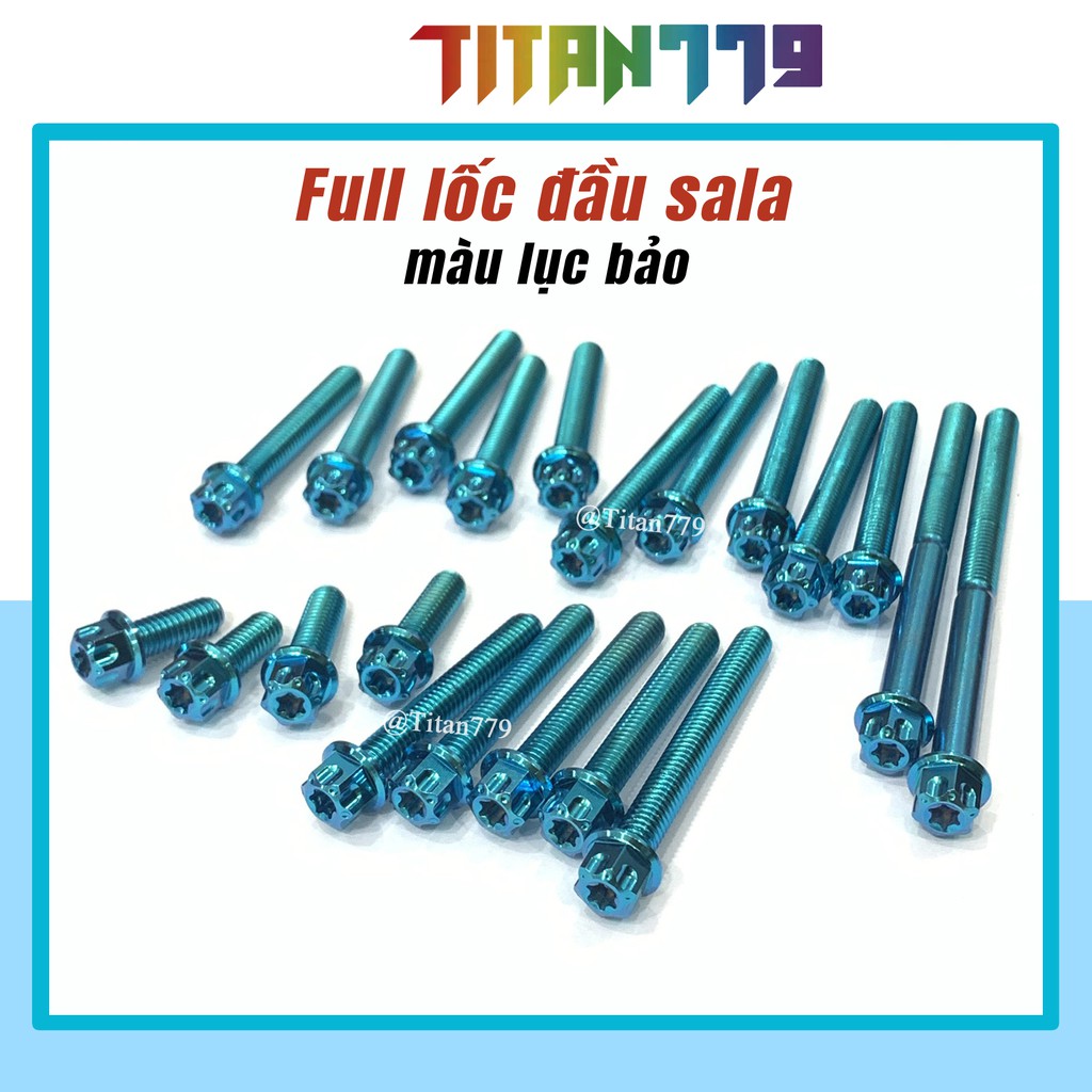 (107) Full bộ 24 ốc Titan Gr5 XỊN Winner, Winner X đầu trụ, đầu SALAYA bắt lốc máy