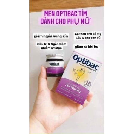Men Vi Sinh Optibac Tím Probiotics For Women, UK 30 viên