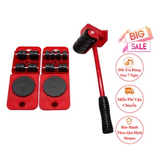 Dụng Cụ Chuyển Đồ Đa Năng - Dụng Cụ Di Chuyển Vật Nặng Một Cách Nhẹ Nhàng Siêu Tiện Lợi, Bao Gồm 1 Tay Nâng Và 4 Bánh Xe