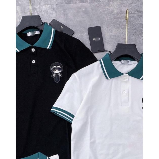 ÁO POLO CỔ VIỀN XANH CHO NỮ