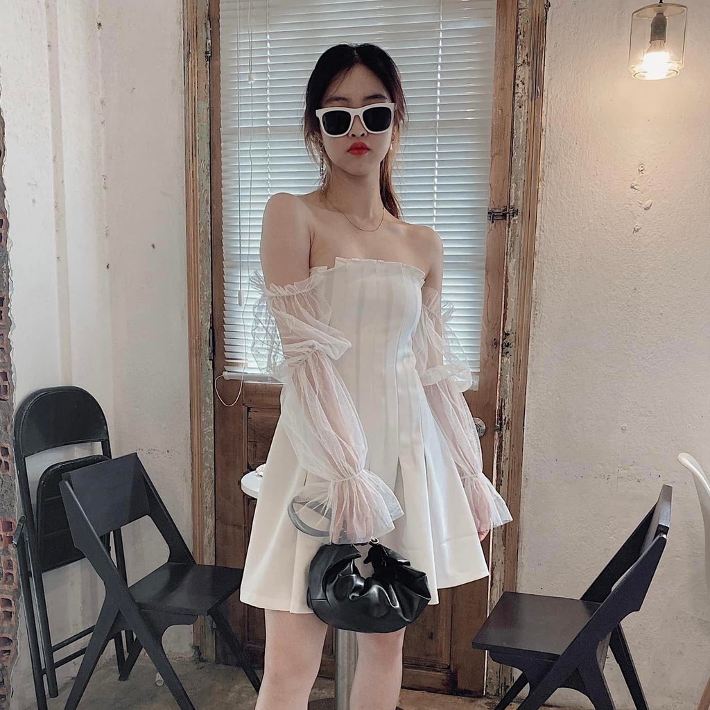 Đầm trễ vai tay ren đuôi cá | Alyssa Dress - 25STUDIO