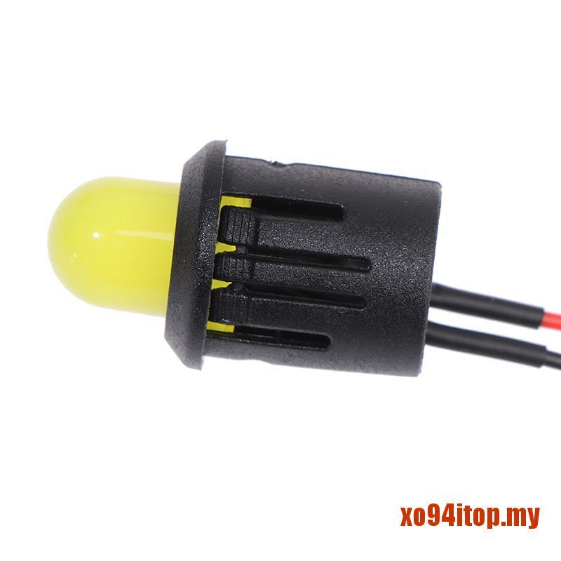 Đèn Led Báo Hiệu 12v 14mm Siêu Sáng Có Tay Nhựa Màu Đen