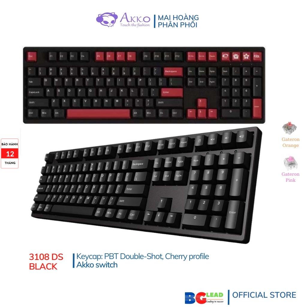 Bàn phím cơ AKKO 3108 v2 DS Black (Gateron switch)