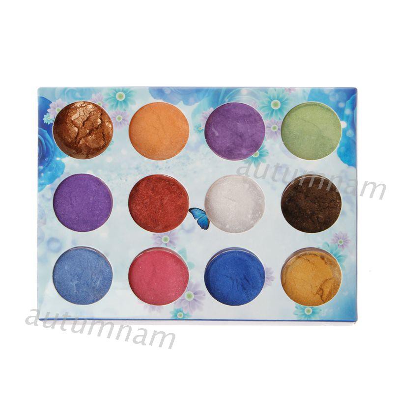 Set 12 Hộp Bột Sáp Mica Chuyên Dụng Làm Đồ Trang Sức Thủ Công