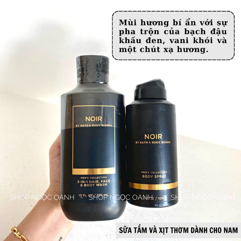 Sữa tắm nam & Xịt thơm body spray Bath & Body Works