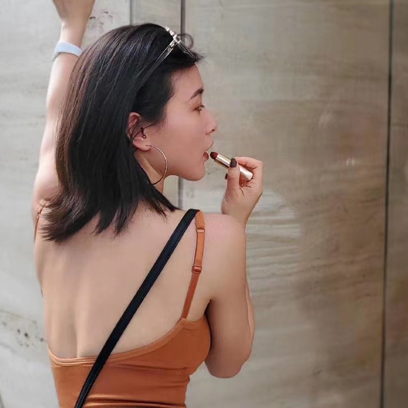 Áo Ngực Thể Thao Hai Dây Cổ Chữ U Có Mút Đệm Không Đường May Lưng Quyến Rũ Dành Cho Nữ