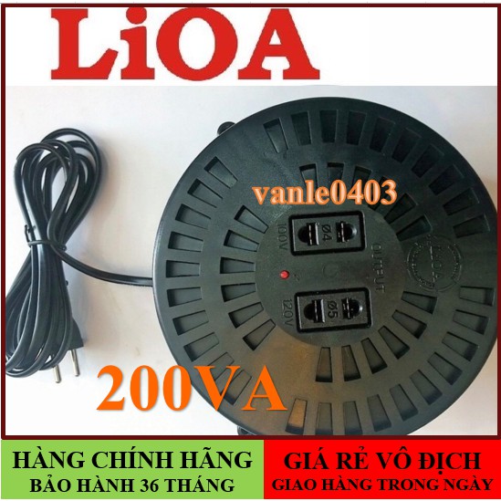 Biến áp lioa🚚FREESHIP🚚GIAO TRONG NGÀY🚚Biến áp lioa 200VA đổi nguồn điện 220v sang 100v, Biến áp tự ngẫu 200va DN002