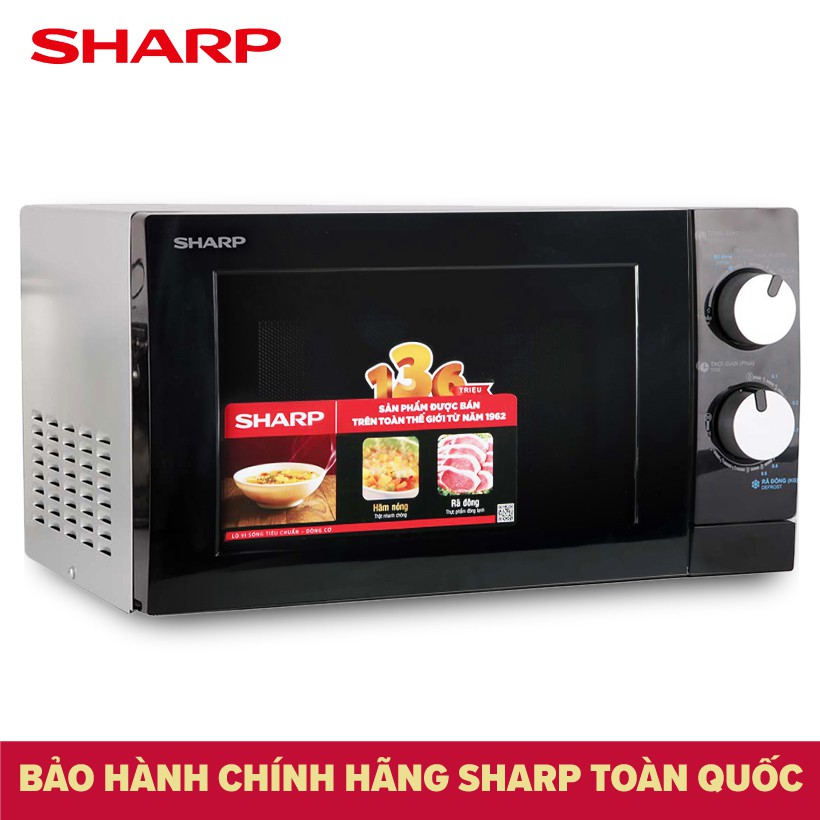 [Mã ELHADEV giảm 4% đơn 300K] Lò vi sóng Sharp R-208VN-WS 20 lít