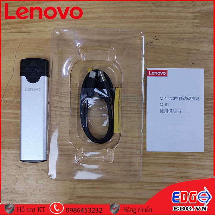 Hộp đựng ổ cứng SSD m2 sata 3 Lenovo M01 sang cổng Type C - Box ssd m2 Lenovo M01