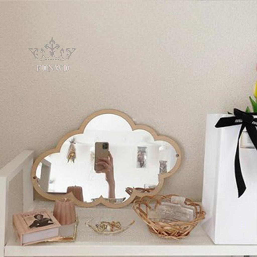 Gương gắn tường trang trí chất liệu acrylic hình đám mây độc đáo