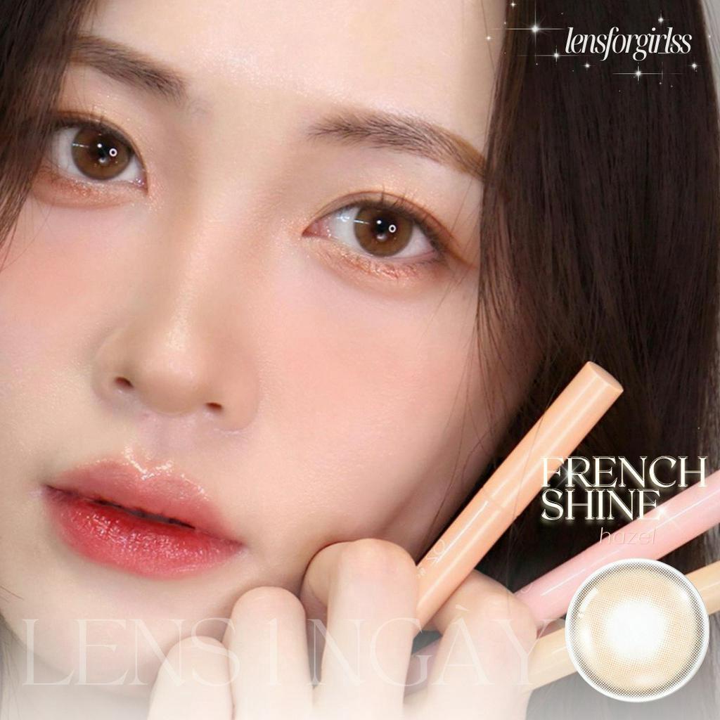 Kính áp tròng 1 NGÀY FRENCH SHINE HAZEL chính hãng Olens | Lens cận 1 ngày | LENSFORGIRLSS