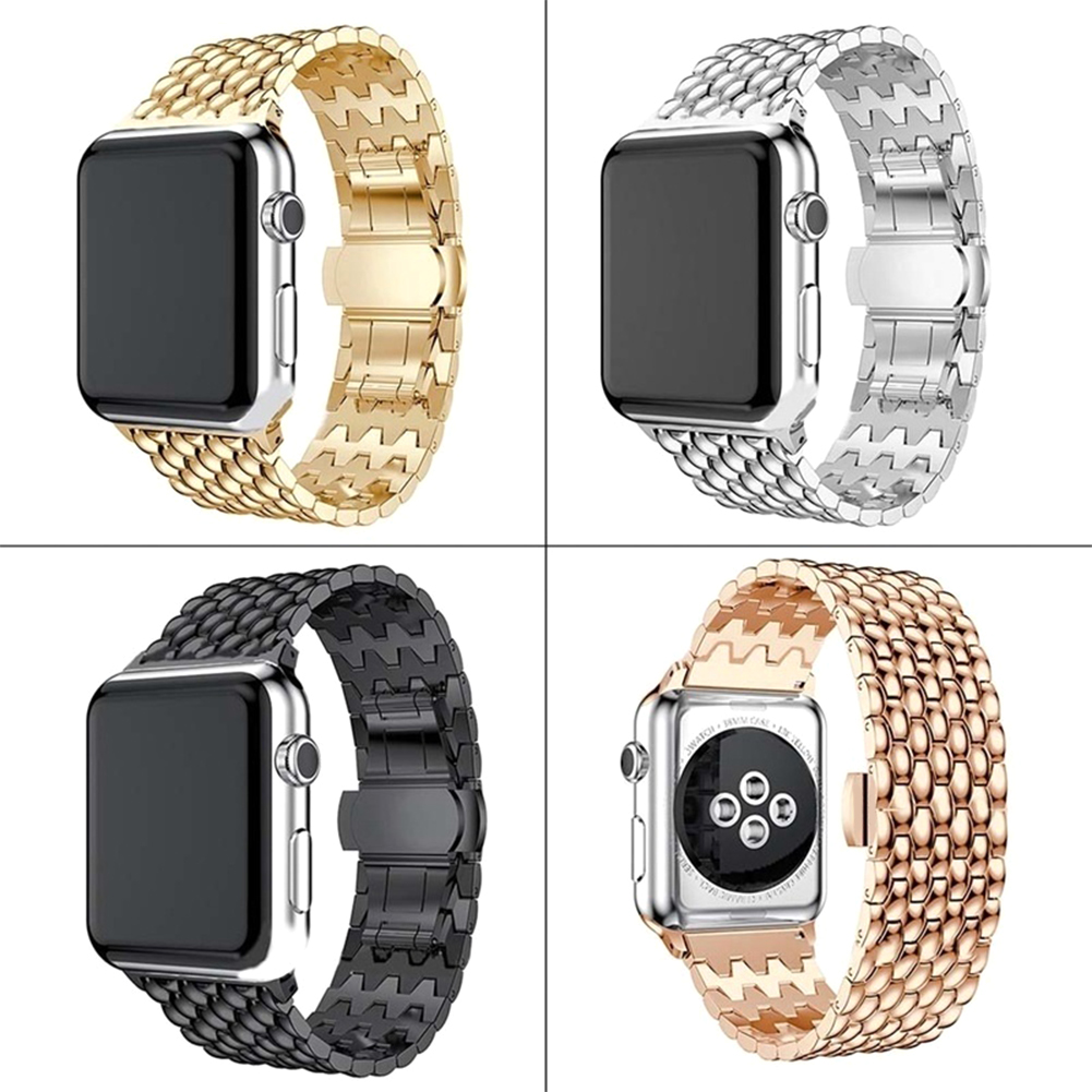 Dây Đeo Thay Thế Bằng Thép Không Gỉ 38 / 42mm Cho Apple Iwatch