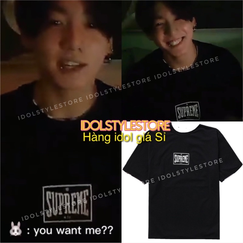 (Quà tặng kèm card Idol) áo thun Sup như Jungkook BTS