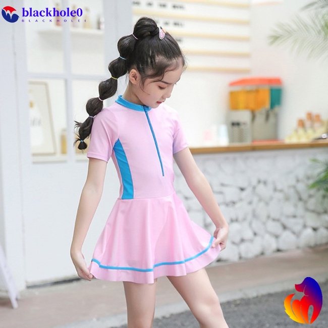 Bộ Đồ Bơi Một Mảnh Tay Ngắn Xinh Xắn Cho Bé Gái Từ 3-11 Tuổi