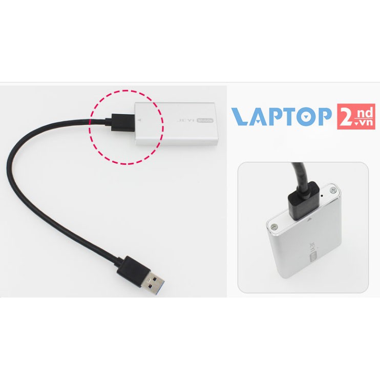 Adapter chuyển đổi từ SSD Msata ra cổng USB 3.0 làm ổ cứng di động .