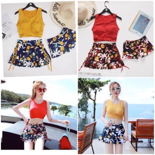 Set bộ bơi 3 mảnh(áo+chân váy+quần)