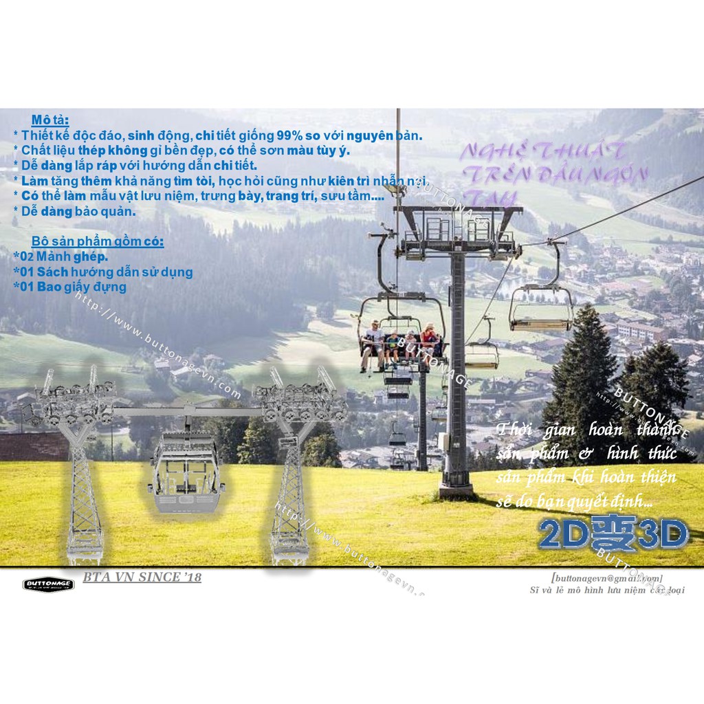 Mô Hình Lắp Ráp 3d Cáp Treo