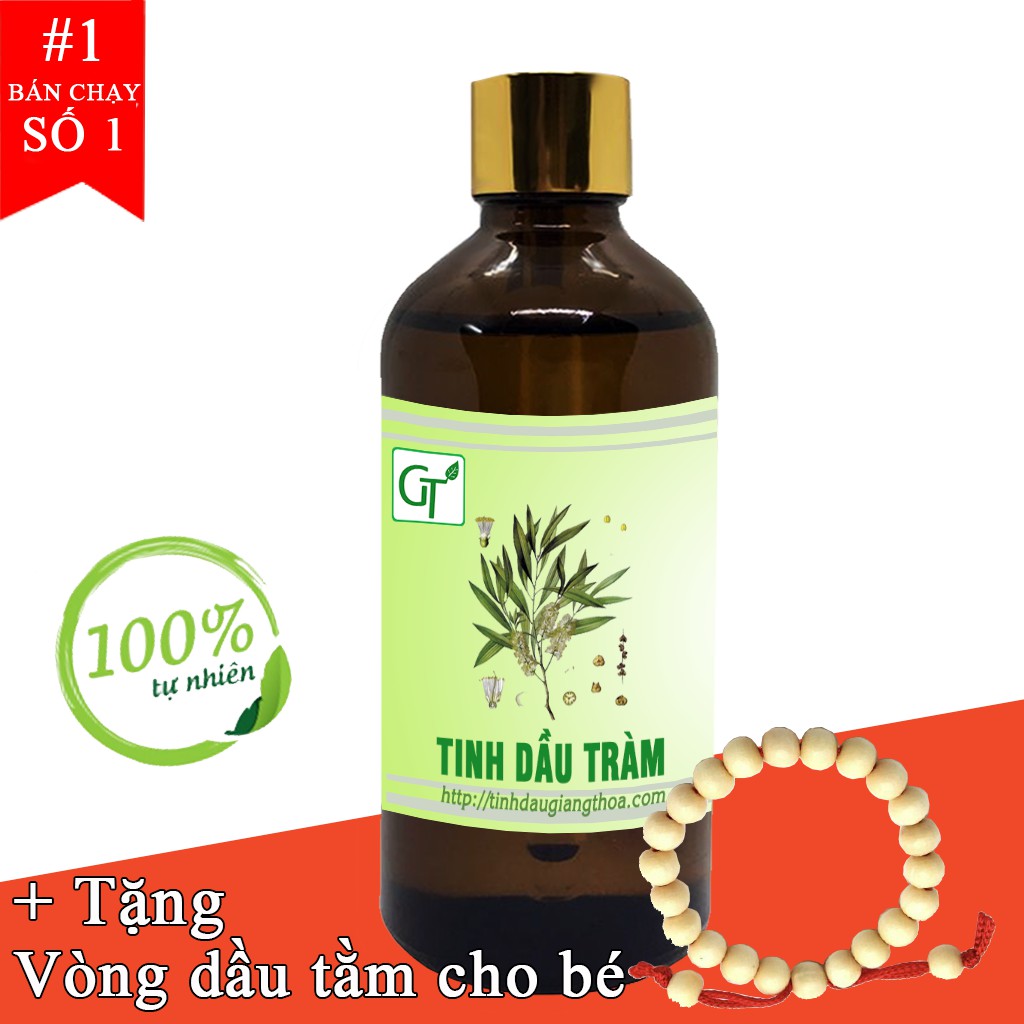 Tinh Dầu Tràm Gió Cho Trẻ Sơ Sinh 10-100ml  + Tặng Vòng Dâu Tằm Khi Đặt Chai 50ml - Giảm Ho, Cảm Lạnh, Sổ Mũi, Nghẹt Mũi