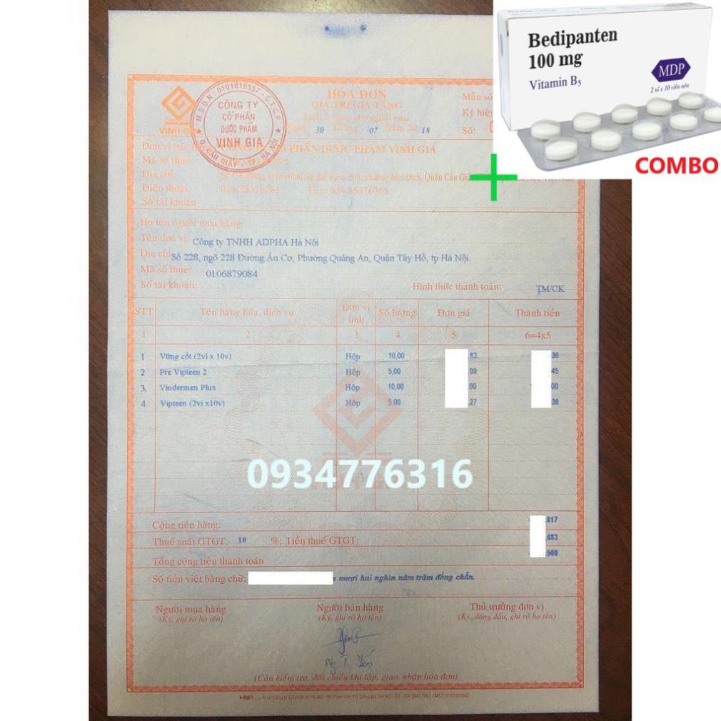 Combo Bedipanten 100mg +  ✅ Vững Cốt Vinh Gia - Giúp xương chắc khoẻ, vận động deo dai