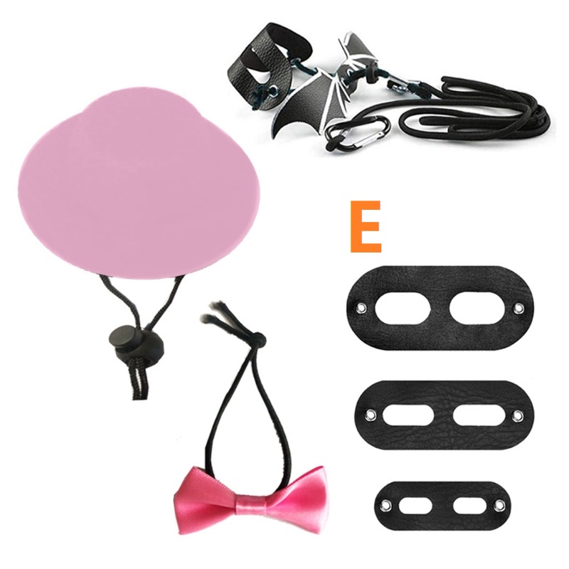 Set cà vạt nơ+mũ+dây dắt bằng da cho bò sát thằn lằn rồng Úc