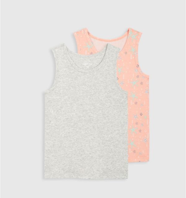 Set 2 áo cotton mặc nhà bé gái Canifa