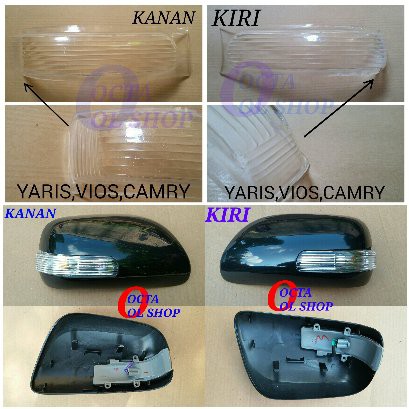 Bộ 2 Gương Chiếu Hậu Mika Sein Chuyên Dụng Cho Yaris / Vios / Camry / Altis (Gen 2)