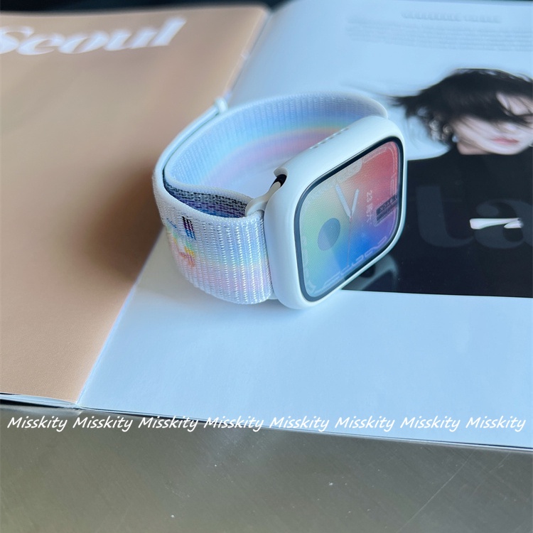 Dây Đeo Nylon Thể Thao Cho Đồng Hồ AP Watch Seri 7 6 5 4 3 2 1 SE 45mm 41mm 44mm 41mm 44mm 40mm 42mm 38mm