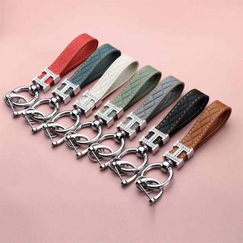 [Giá Nhà Máy] Móc Khóa Xe Hơi Cặp Đôi Bằng Hợp Kim Kẽm Khắc Chữ H Đính Kim Cương Bán Sỉ Làm Quà Tặng