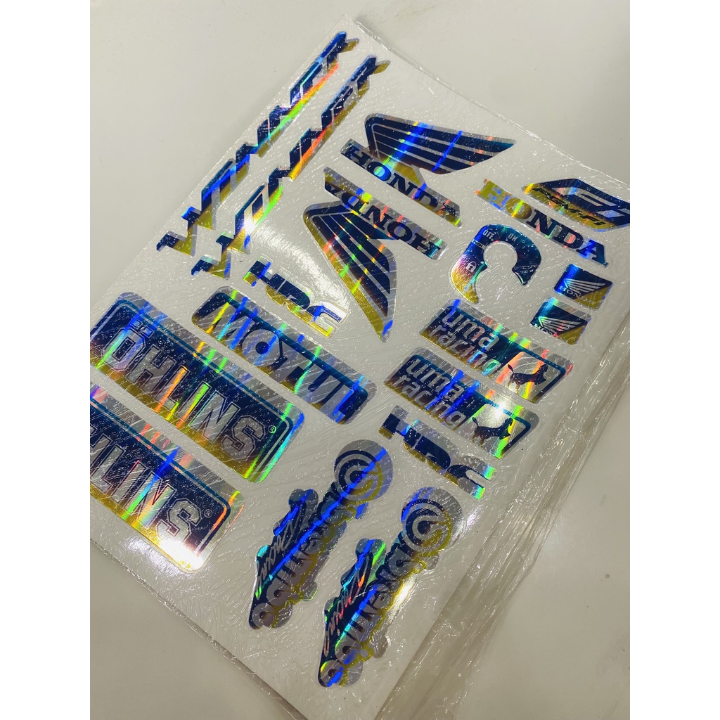 Nguyên 1 tấm tem crom bóng 7 màu dán xe máy honda winner sắc nét