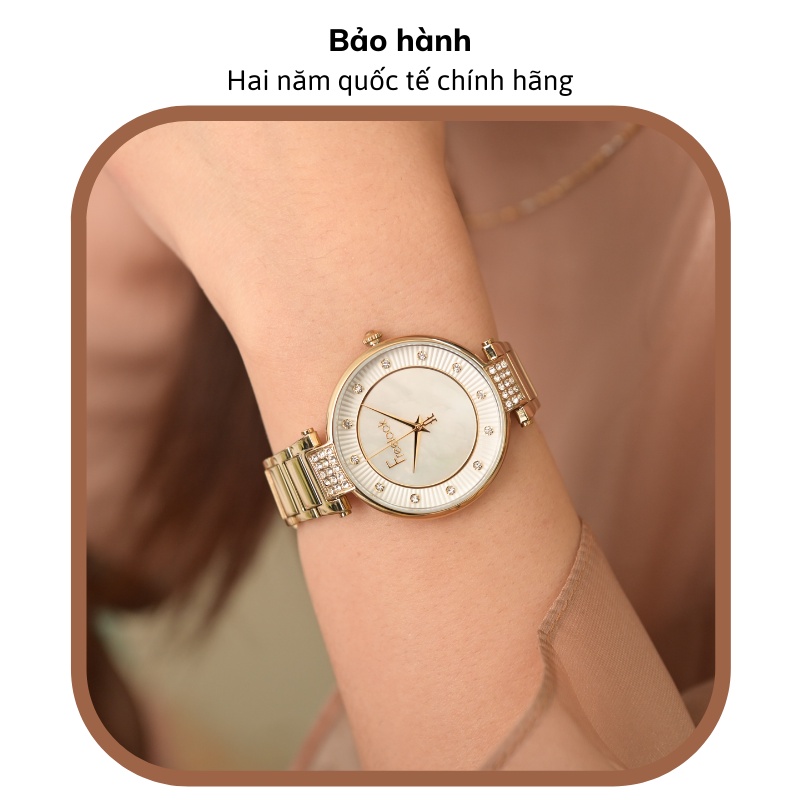 Đồng hồ nữ Freelook FL.1.10208, chống nước, Đính đá, Dây thép không gỉ, Bảo hành toàn cầu chính hãng, Xuất xứ Pháp
