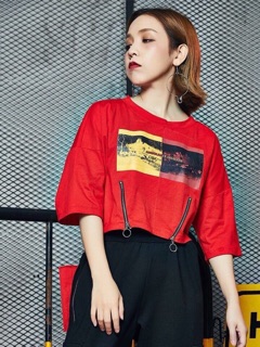 Áo Crop Top Dây Kéo