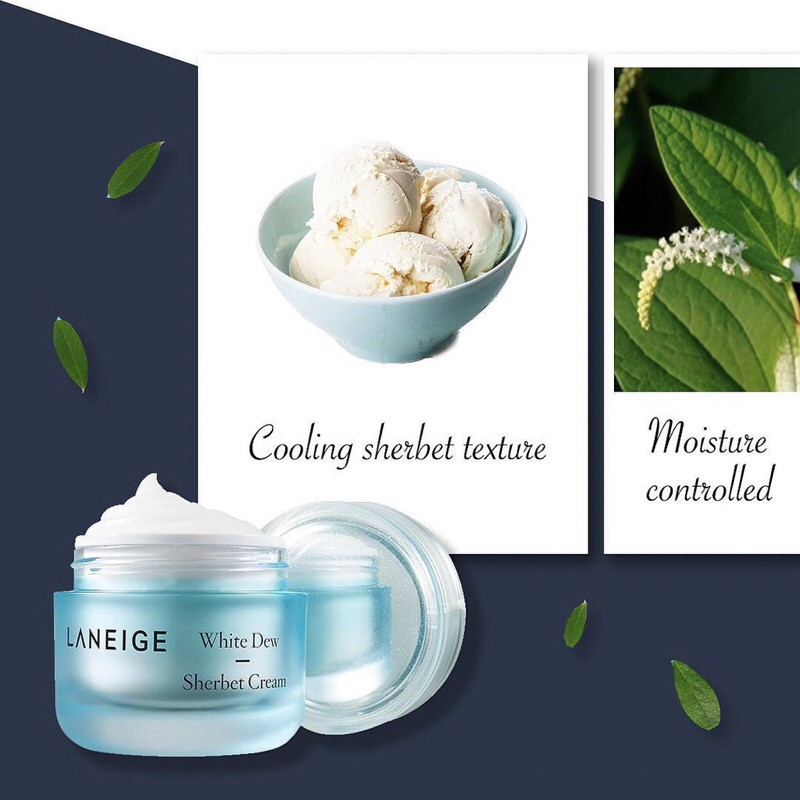 Kem dưỡng trắng da Laneige White Dew sherbet Cream mini