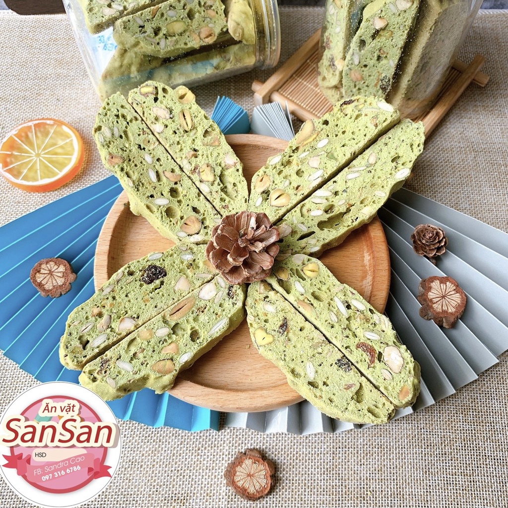 Bánh BISCOTTI 3 vị 250gr SanSan - bánh ăn kiêng giảm cân không đường | BigBuy360 - bigbuy360.vn