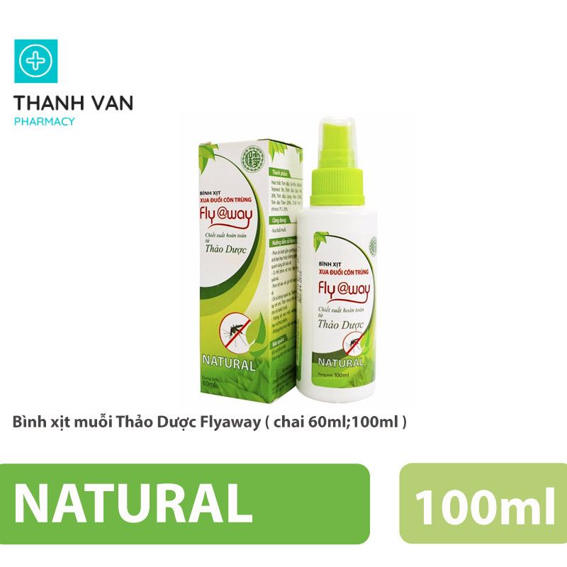 Bình xịt muỗi Thảo Dược Flyaway  chai 60ml 100ml