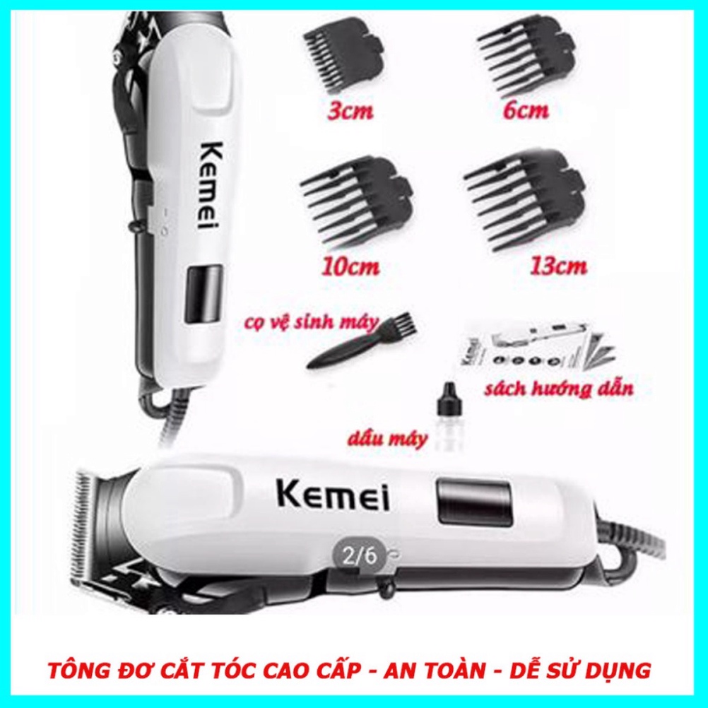 Tông Đơ Cắt Tóc Có Dây Và Không Dây Kemei Km 809C, Máy Hớt Tóc Gia Đình, Trẻ Em, Chuyên Nghiệp
