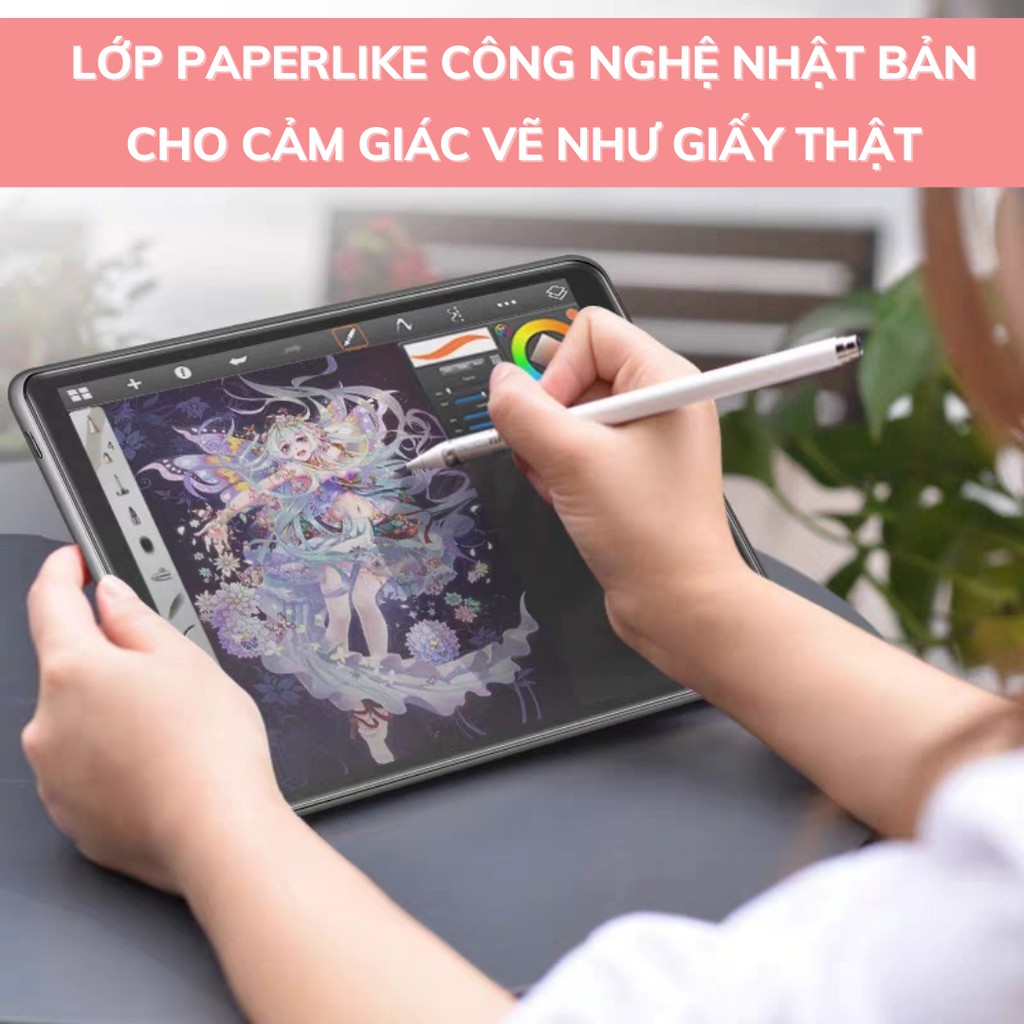 [Made in Japan] Miếng dán màn hình Paperlike hồng kháng khuẩn chống vân tay dành cho iPad Pro 11 Air 4 5 Gen 7 8 9