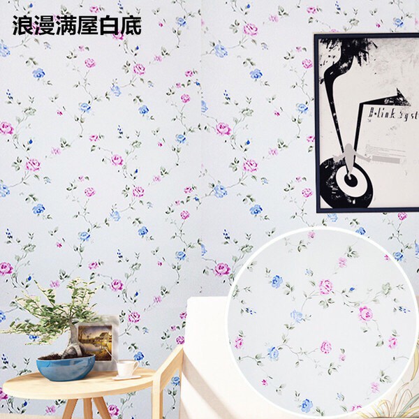 DECAL 1M PVC giấy dán tường khổ 45cm (có sẵn keo dán) – HOA HỒNG XANH LOẠI NHỎ DT229