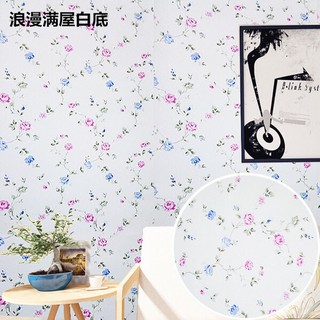 DECAL 1M PVC giấy dán tường khổ 45cm (có sẵn keo dán) – HOA HỒNG XANH LOẠI NHỎ DT229