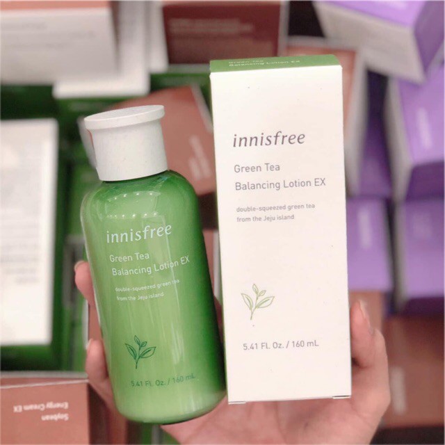 Sữa Dưỡng Da Kiềm Dầu, Ngăn Ngừa Mụn, Cung Cấp Đủ Độ Ẩm Cho Da Trà Xanh Innisfree Green Tea Balancing Lotion Ex 160ml