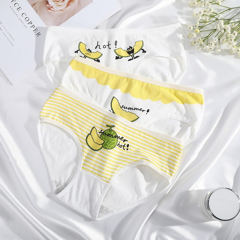 Quần lót Levao chất cotton họa tiết trái cây xinh xắn cho nữ